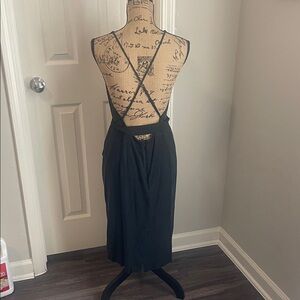 Elegant Black Strappy Dress